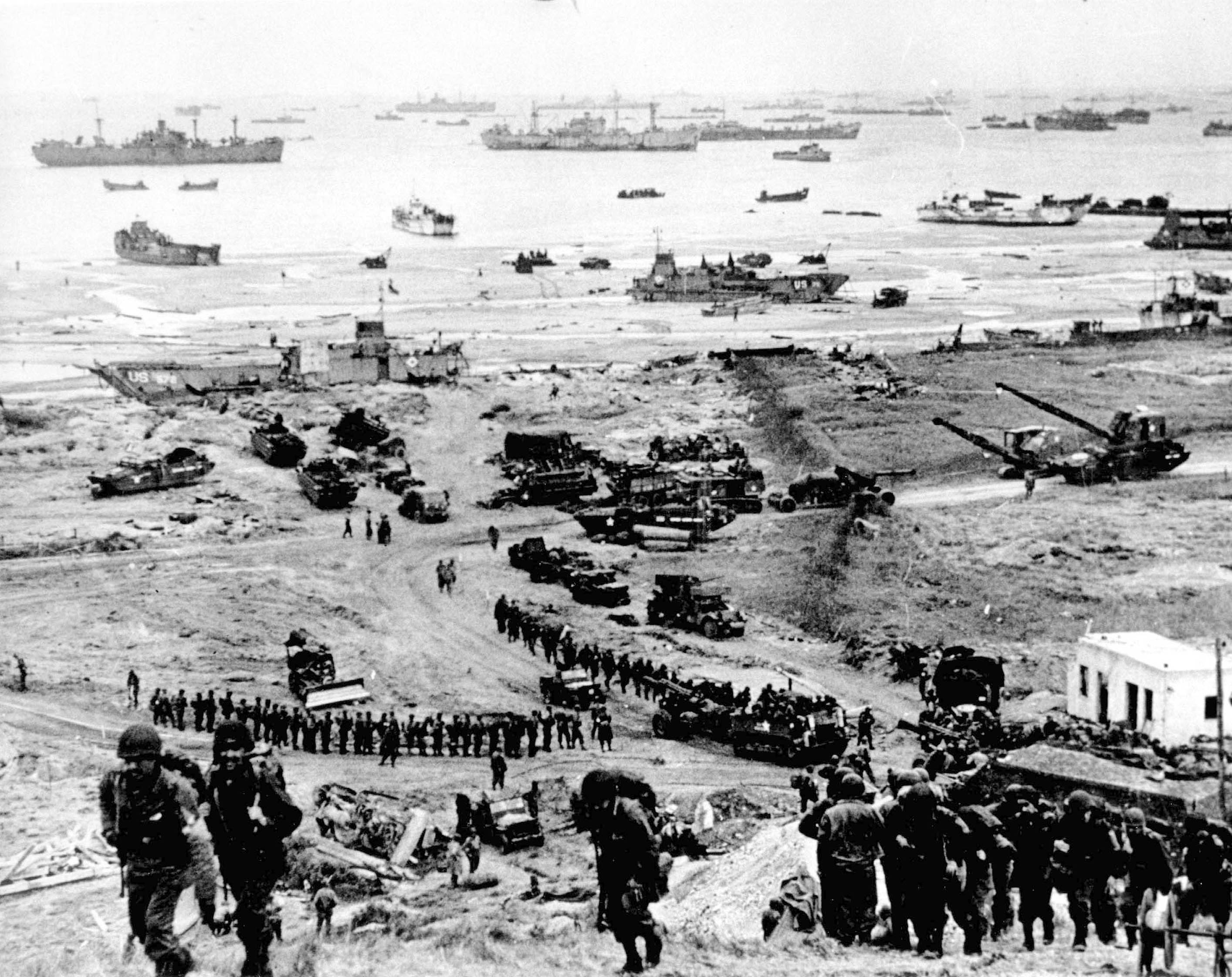 Allied Soldiers on Omaha Beach