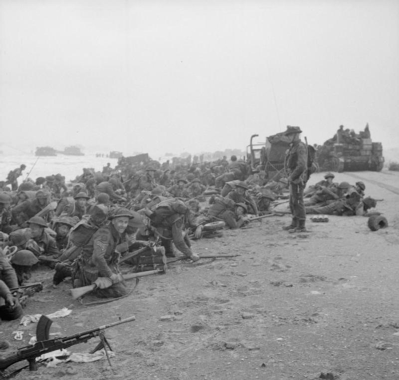 Allied Soldiers on Sword Beach